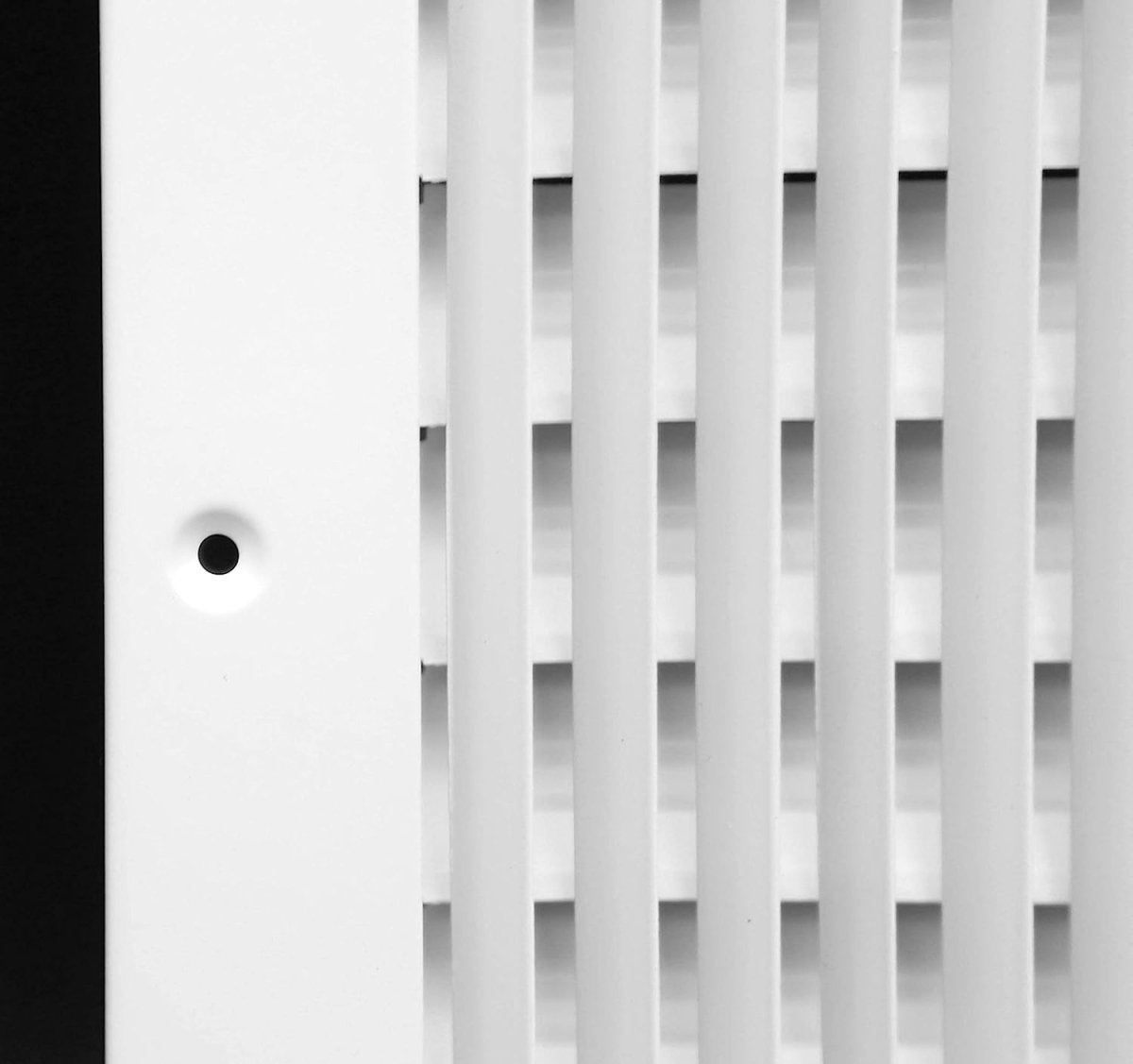 10" X 6" 1 - Way Air Supply Grille – Steel HVAC Vent Cover with Damper, Wall/Ceiling Register, White - HVAC PremiumG106W1 HP