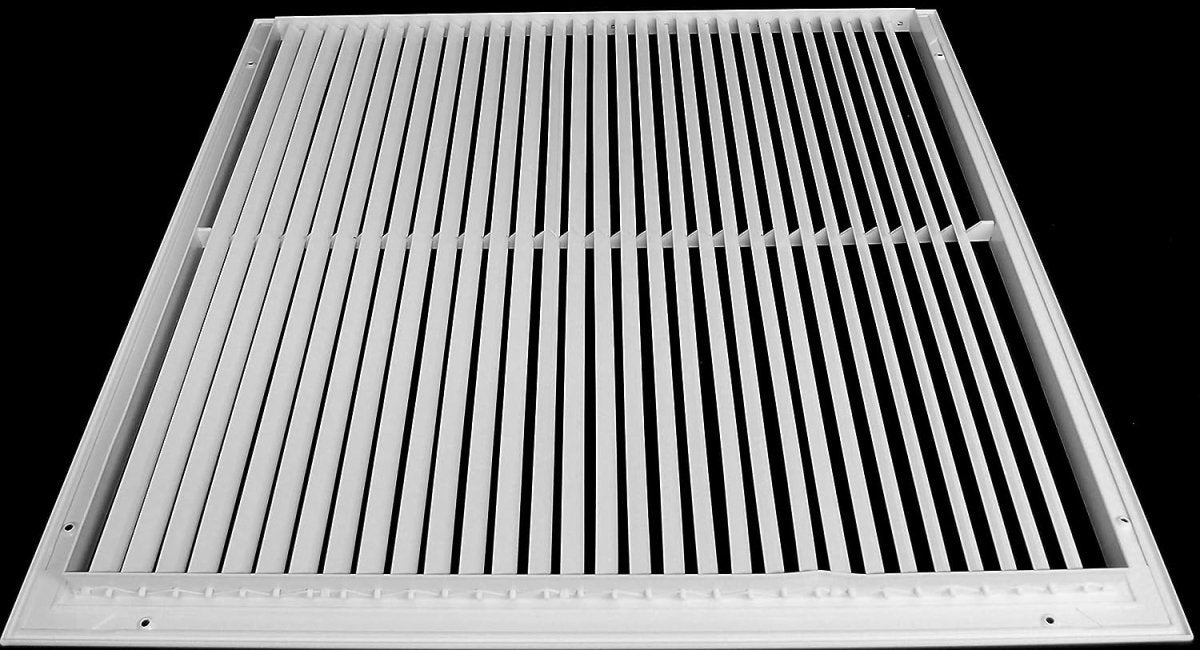 12"w X 18"h Aluminum Adjustable Return/Supply HVAC Air Grille - FULL CONTROL HORIZONTAL AIRFLOW DIRECTION - HVAC PremiumRGADJ - 1218