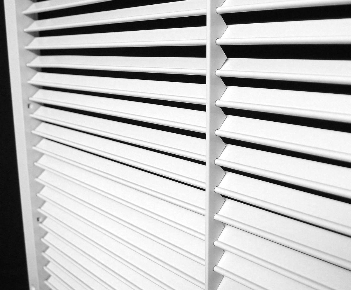 12"w X 18"h Aluminum Adjustable Return/Supply HVAC Air Grille - FULL CONTROL HORIZONTAL AIRFLOW DIRECTION - HVAC PremiumRGADJ - 1218