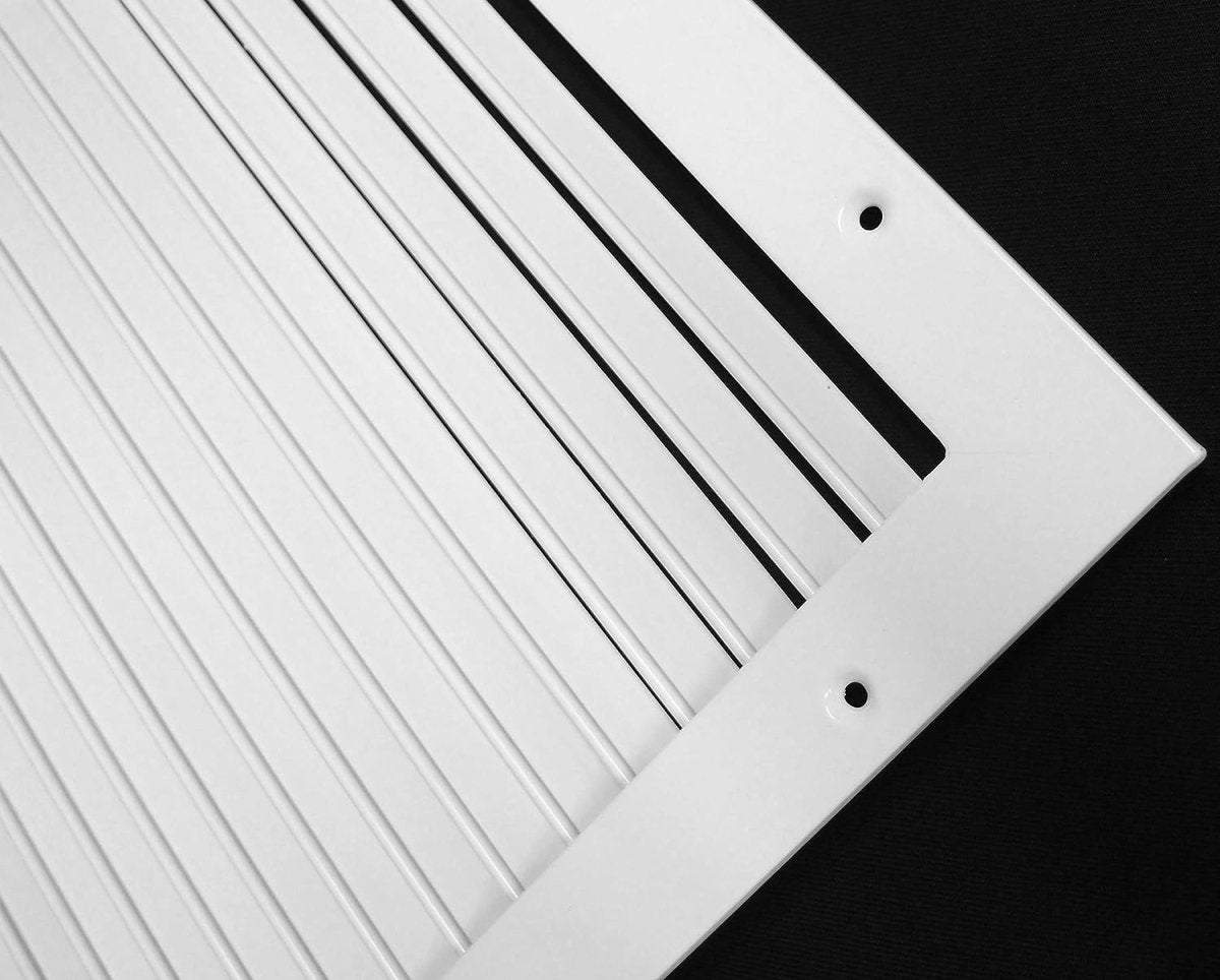 12"w X 18"h Aluminum Adjustable Return/Supply HVAC Air Grille - FULL CONTROL HORIZONTAL AIRFLOW DIRECTION - HVAC PremiumRGADJ - 1218