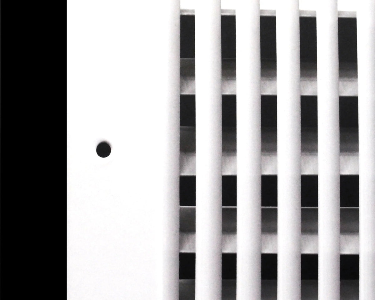18" X 6" 2 - Way Air Supply Grille – Steel HVAC Vent Cover with Damper, Wall/Ceiling Register, White - HVAC PremiumG186W2V HP