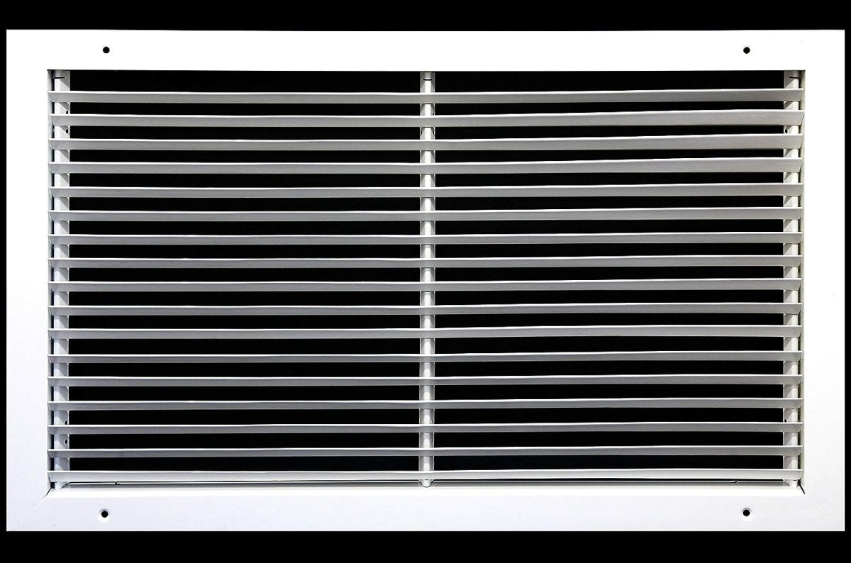 24" x 10" Steel Fixed Bar Return Grille - Sidewall and Ceiling - HVAC PremiumRG2410Steel FBA