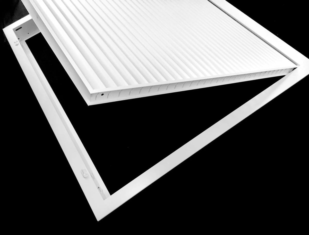 24" X 24" ALUMINUM RETURN FILTER GRILLE FOR 1" FILTER - EASY AIR FLOW - LINEAR BAR GRILLES - HVAC PremiumRFG2424AL FBA