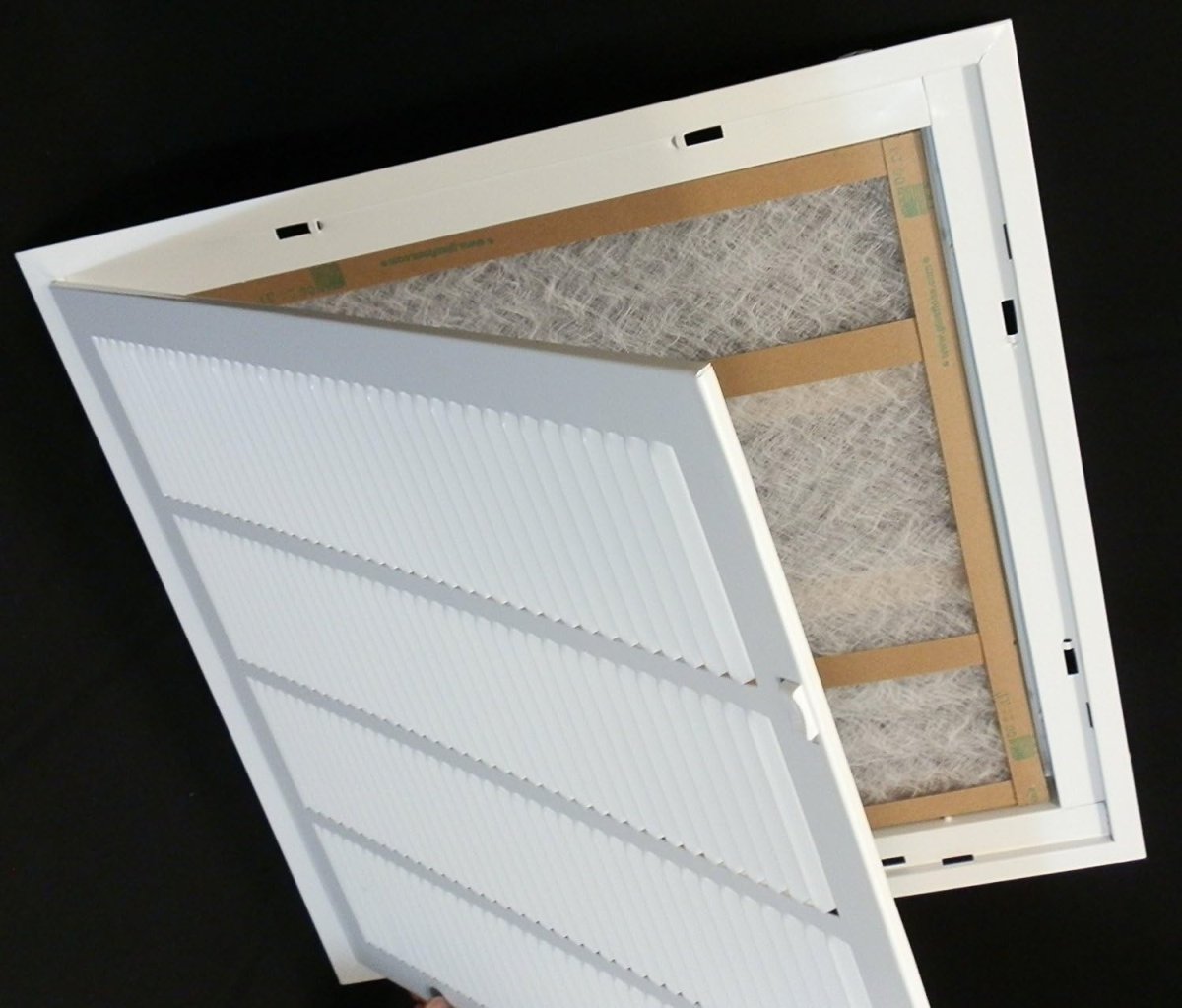 24" x 24" RETURN FILTER GRILLE for Drop Ceiling - Uses 20" x 20" Filter - Easy Access Door & Latch To Filter - HVAC PremiumRFG2020LAYIN FBA
