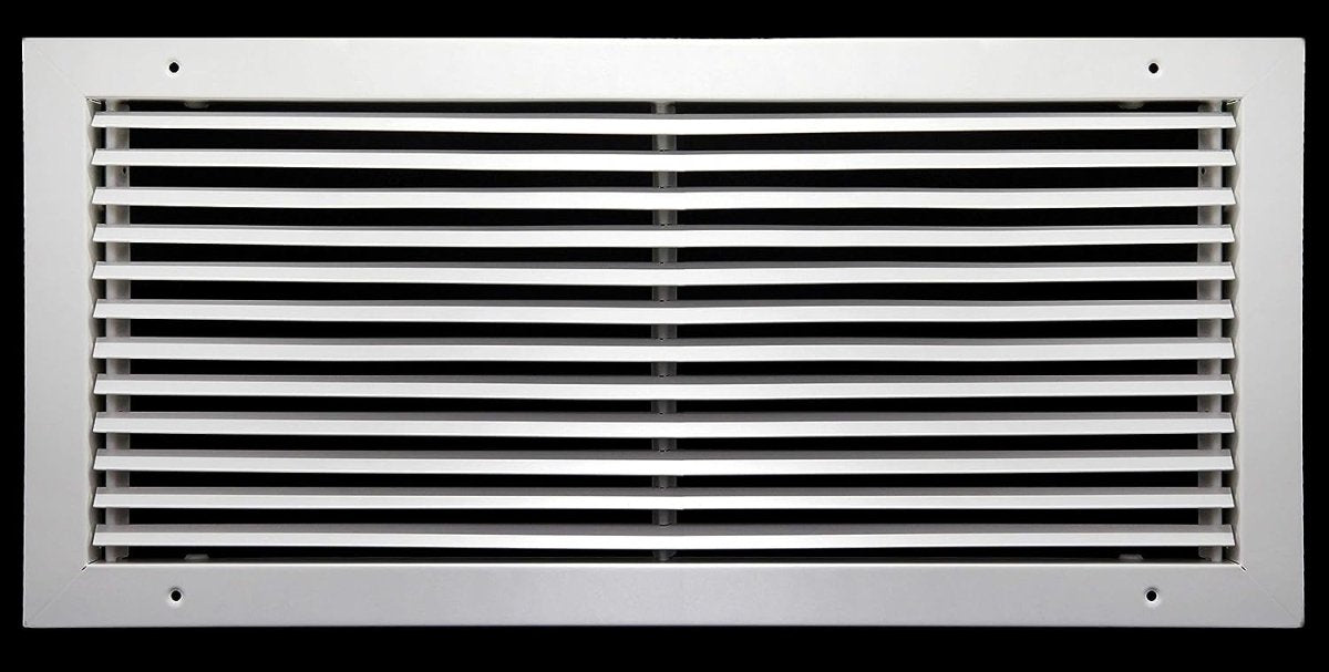 24" x 8" Steel Fixed Bar Return Grille - Sidewall and Ceiling - HVAC PremiumRG248Steel FBA
