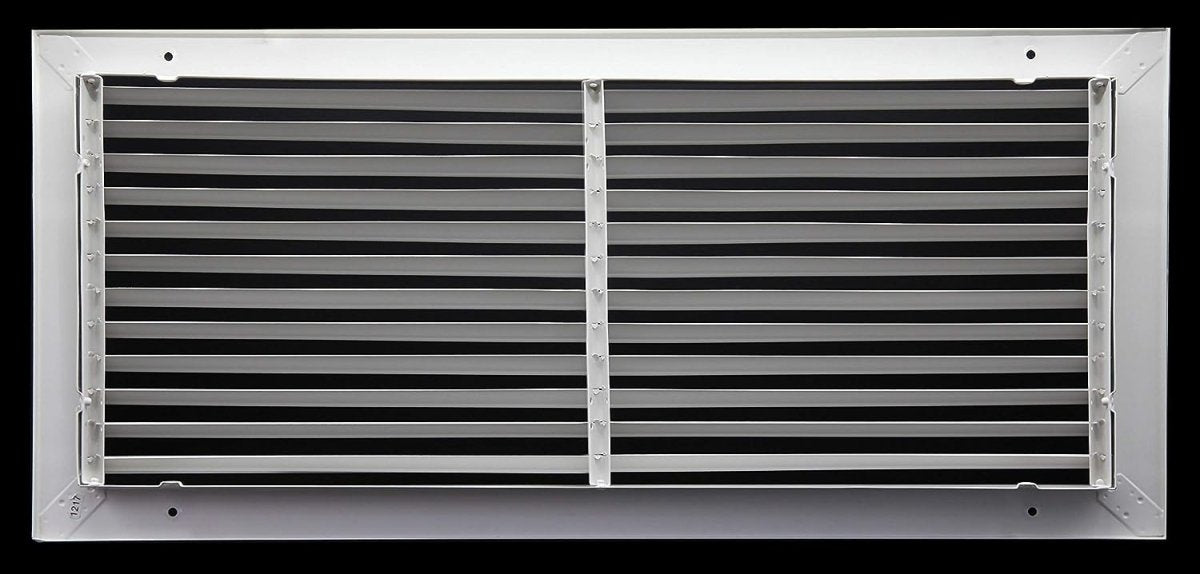 24" x 8" Steel Fixed Bar Return Grille - Sidewall and Ceiling - HVAC PremiumRG248Steel FBA