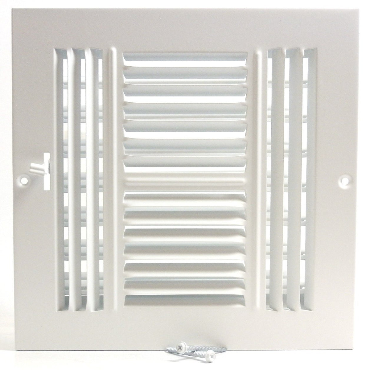 12&quot; X 12&quot; 4-Way AIR SUPPLY GRILLE - DUCT COVER &amp; DIFFUSER - Flat Stamped Face