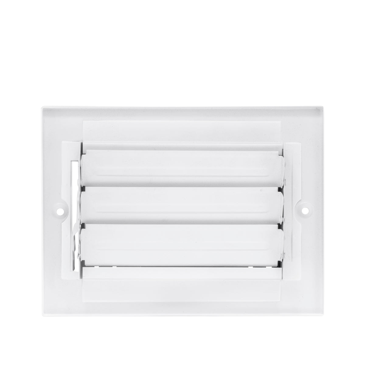 8" X 4" 3-Way Air Supply Grille – Steel HVAC Vent Cover with Damper, Wall/Ceiling Register, White