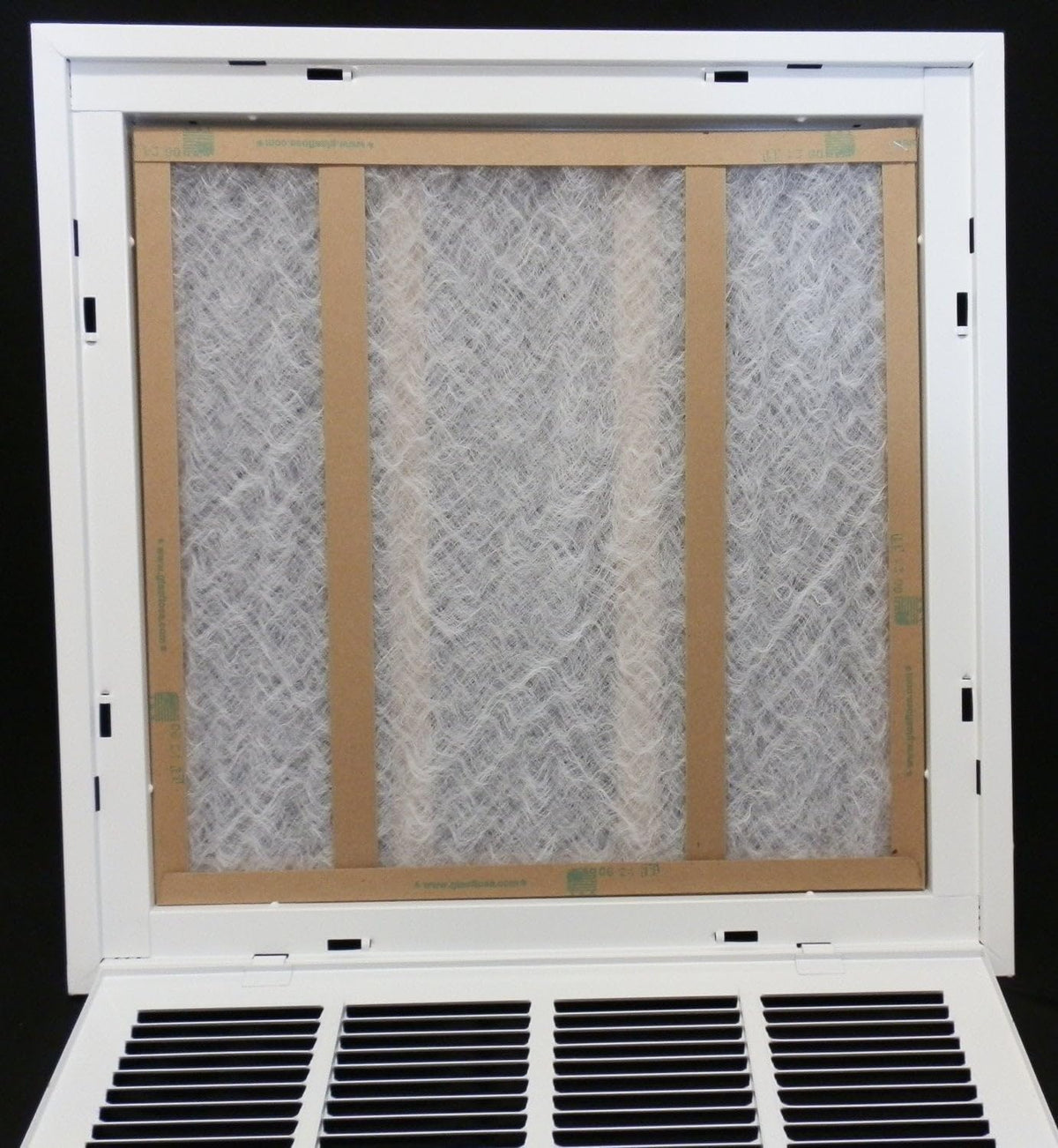22&quot; X 22&quot; Steel Return Air Filter Grille for 1&quot; Filter - Fixed Hinged - [Outer Dimensions: 24 5/8&quot; X 24 5/8&quot;]