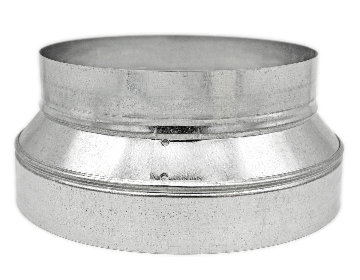 HVAC Premium Round Metal Pipe Reducer &amp; Increaser | 10&quot; to 7&quot; HVAC Duct Reducer or Increaser 30g Gauge | Galvanized Sheet Metal Ducting Connector is Compatible with Duct 7&quot;