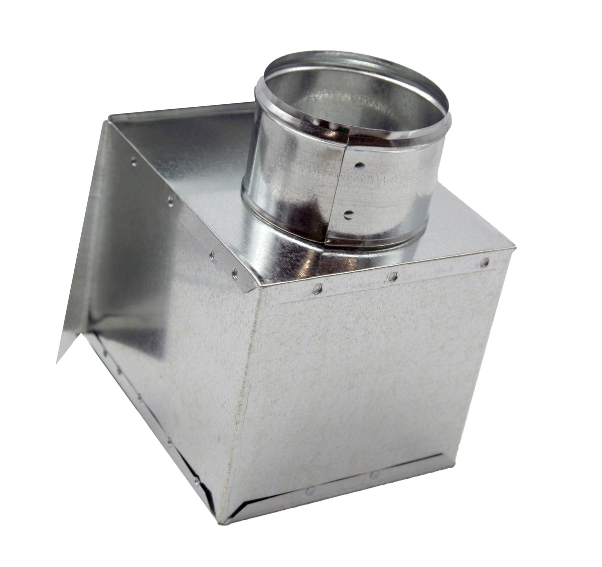 HVAC Premium Side Ceiling Box | Side Out Ceiling Register Box | 6&quot; X 6&quot; X 4&quot; **| Galvanized Steel Metal Box is Compatible with Duct 6&quot;