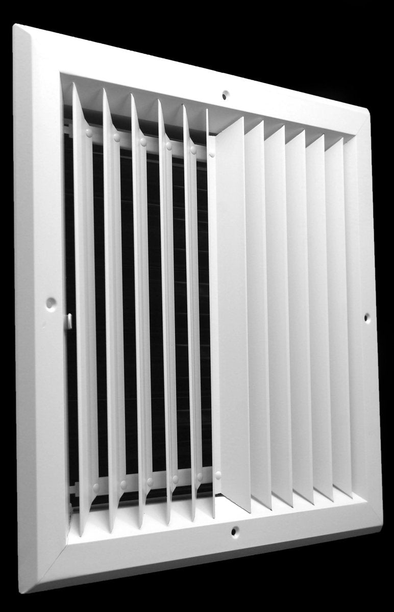 10" x 10" 2 - WAY ALUMINUM BAR CEILING DIFFUSER - Vent Duct Cover - With Opposing Dampers via Lever Control - HVAC PremiumSV10102 FBA