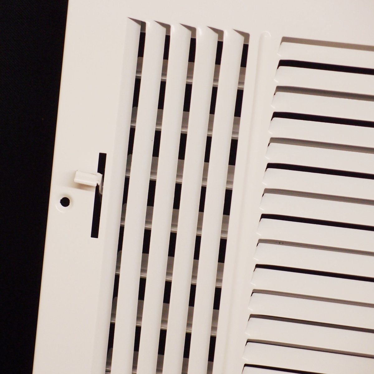 10" X 10" 4 - Way Air Supply Grille – Steel HVAC Vent Cover with Damper, Wall/Ceiling Register, White - HVAC PremiumG10104WYFBA