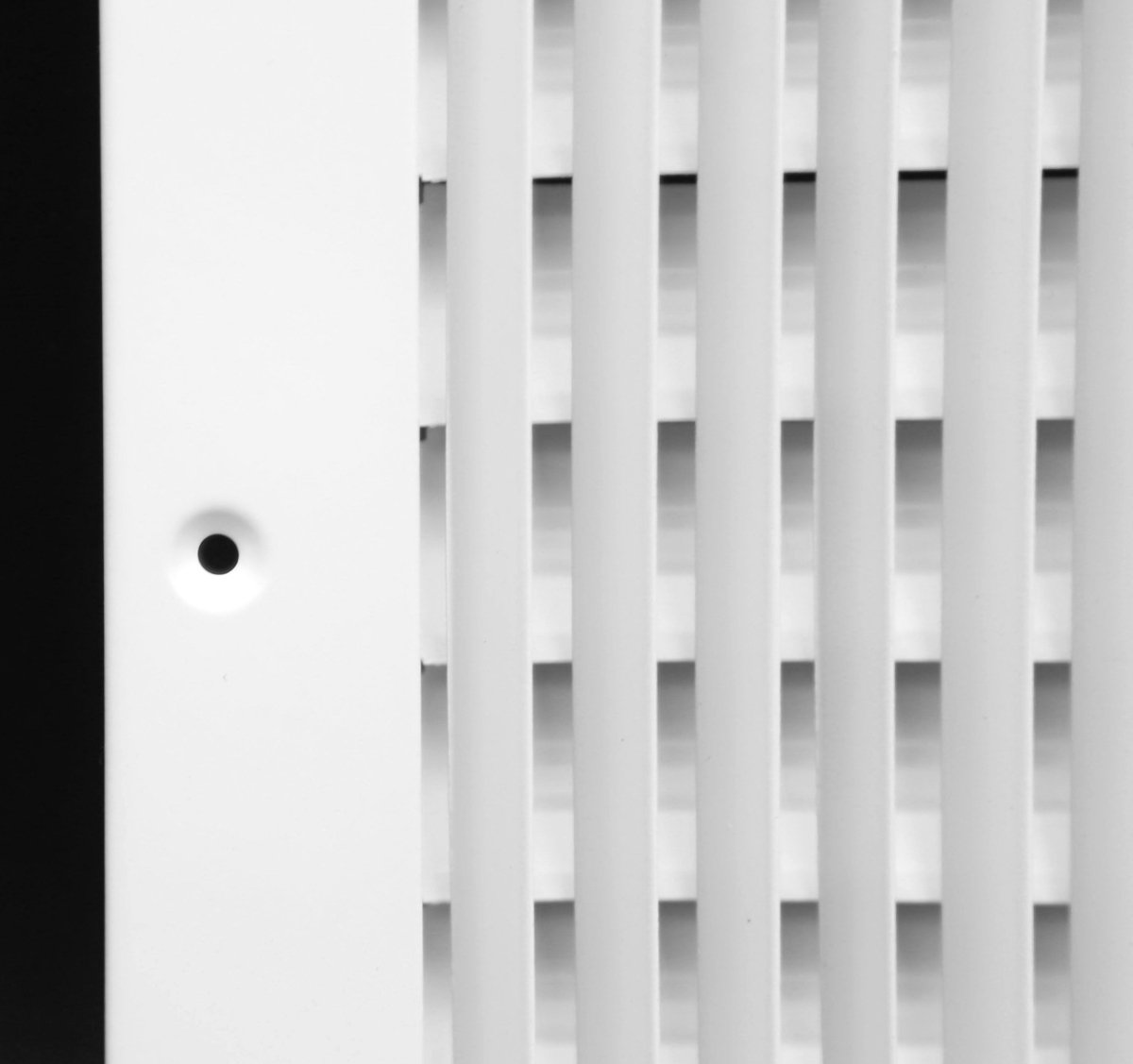 10" X 4" 1 - Way Air Supply Grille – Steel HVAC Vent Cover with Damper, Wall/Ceiling Register, White - HVAC PremiumG104W1 HP