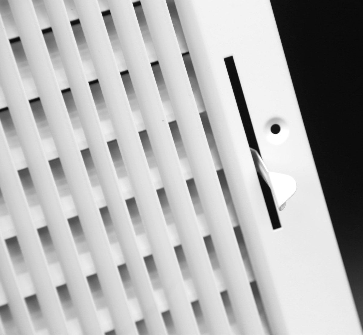 10" X 4" 1 - Way Air Supply Grille – Steel HVAC Vent Cover with Damper, Wall/Ceiling Register, White - HVAC PremiumG104W1 HP