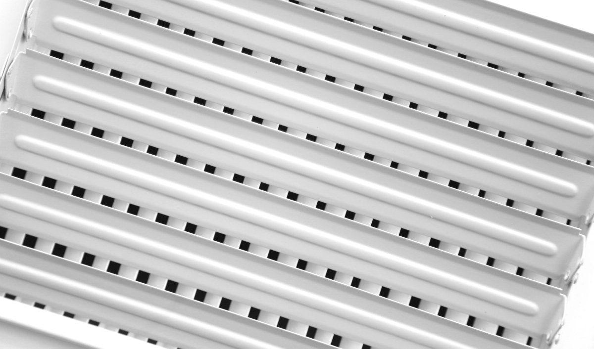 10" X 4" 1 - Way Air Supply Grille – Steel HVAC Vent Cover with Damper, Wall/Ceiling Register, White - HVAC PremiumG104W1 HP