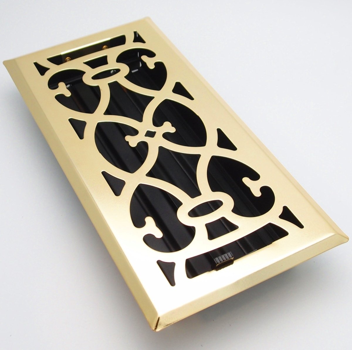 2" X 12" Nickel Victorian Floor Register Grille - Modern Contemporary Decorative Grate - HVAC Vent Duct Cover - Brush Nickel - HVAC PremiumVF212 Brush Nickel HP