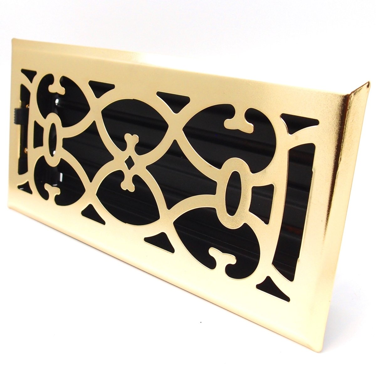 2" X 12" Nickel Victorian Floor Register Grille - Modern Contemporary Decorative Grate - HVAC Vent Duct Cover - Brush Nickel - HVAC PremiumVF212 Brush Nickel HP