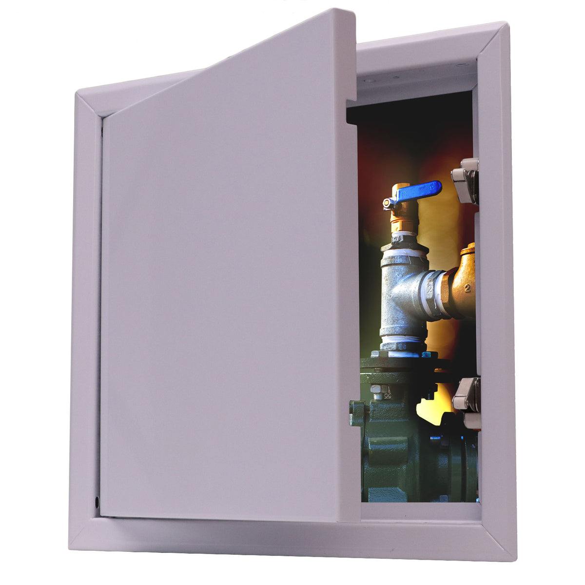 10&quot; X 10&quot; Universal Aluminum Access Panel Door For Wall / Ceiling Application (Push-Lock) With Solid Frame - [Outer Dimensions: 11&quot; Width X 11&quot; Height]