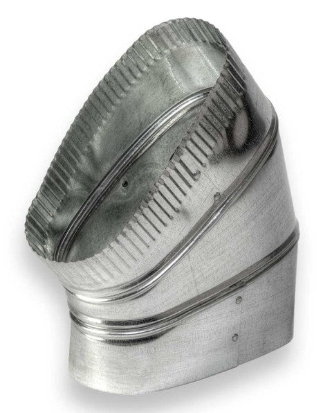 Flat Elbow Transition - 6&quot; Sheet Metal 45-Degree Oval Flat Duct Angle - is Compatible with Duct 6&quot;