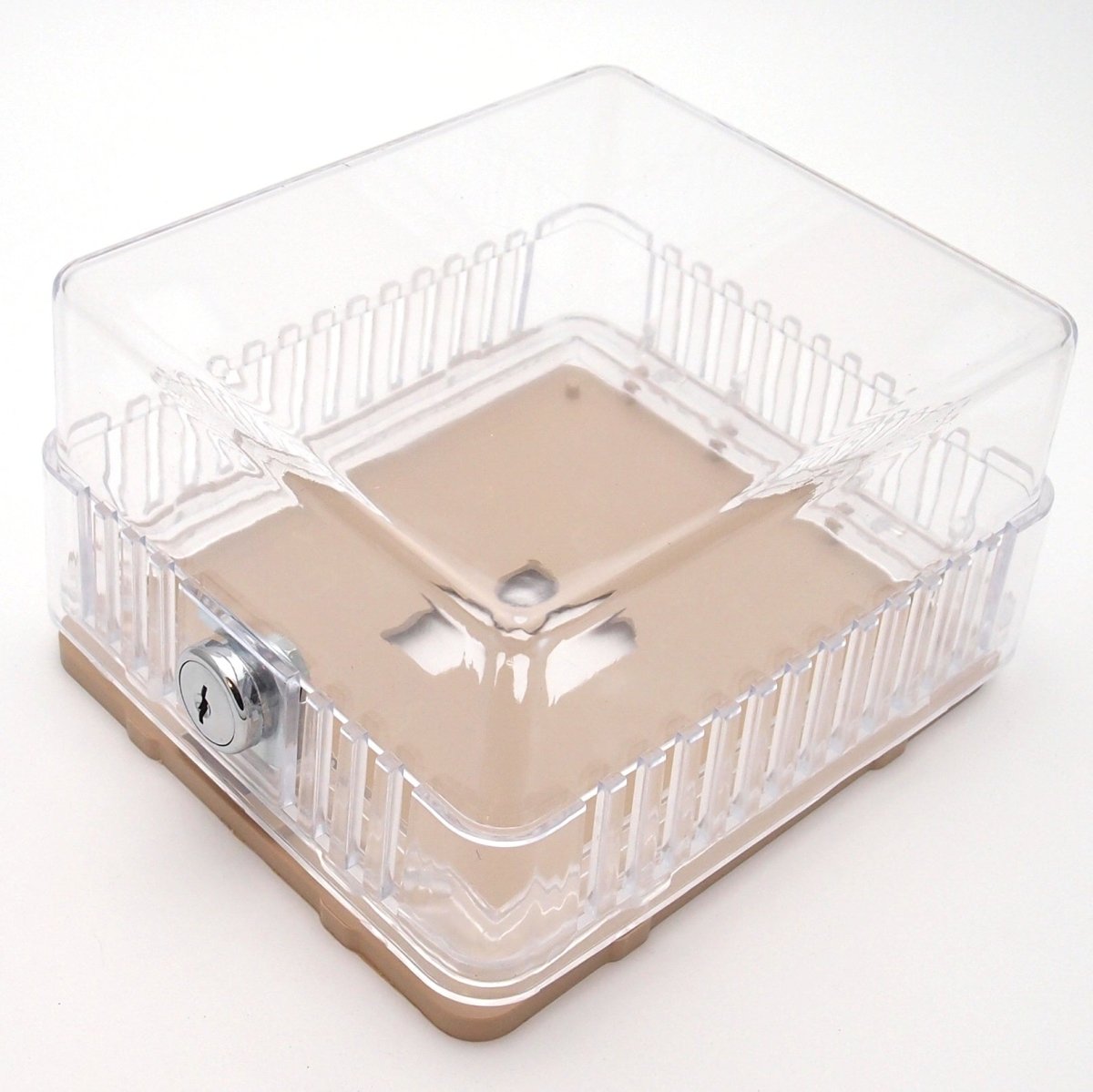 Clear Plastic Classic Thermostat Cover - Solid and Ring Bases - 5 - 1/4" - 4 - 3/8" - HVAC Premium13008 - HP
