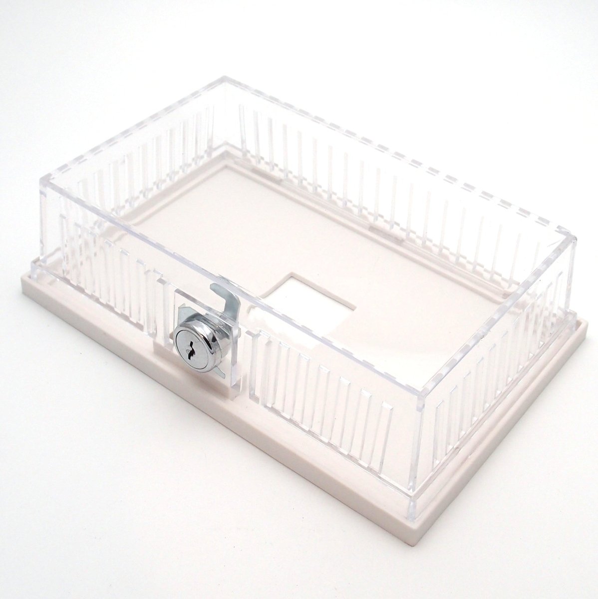 Clear Plastic Designer Thermostat Cover - Solid and Ring Bases - 7 - 1/16" W x 4 - 1/8" H x2 1/8"D - HVAC PremiumF29 - 0231