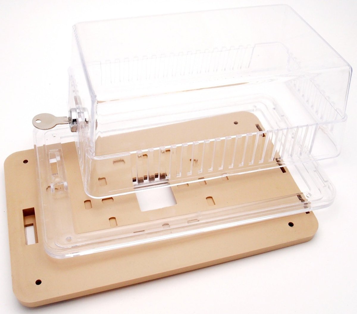 Clear Plastic Designer Thermostat Cover - Solid and Ring Bases - 7 - 1/16" W x 4 - 1/8" H x2 1/8"D - HVAC PremiumF29 - 0231