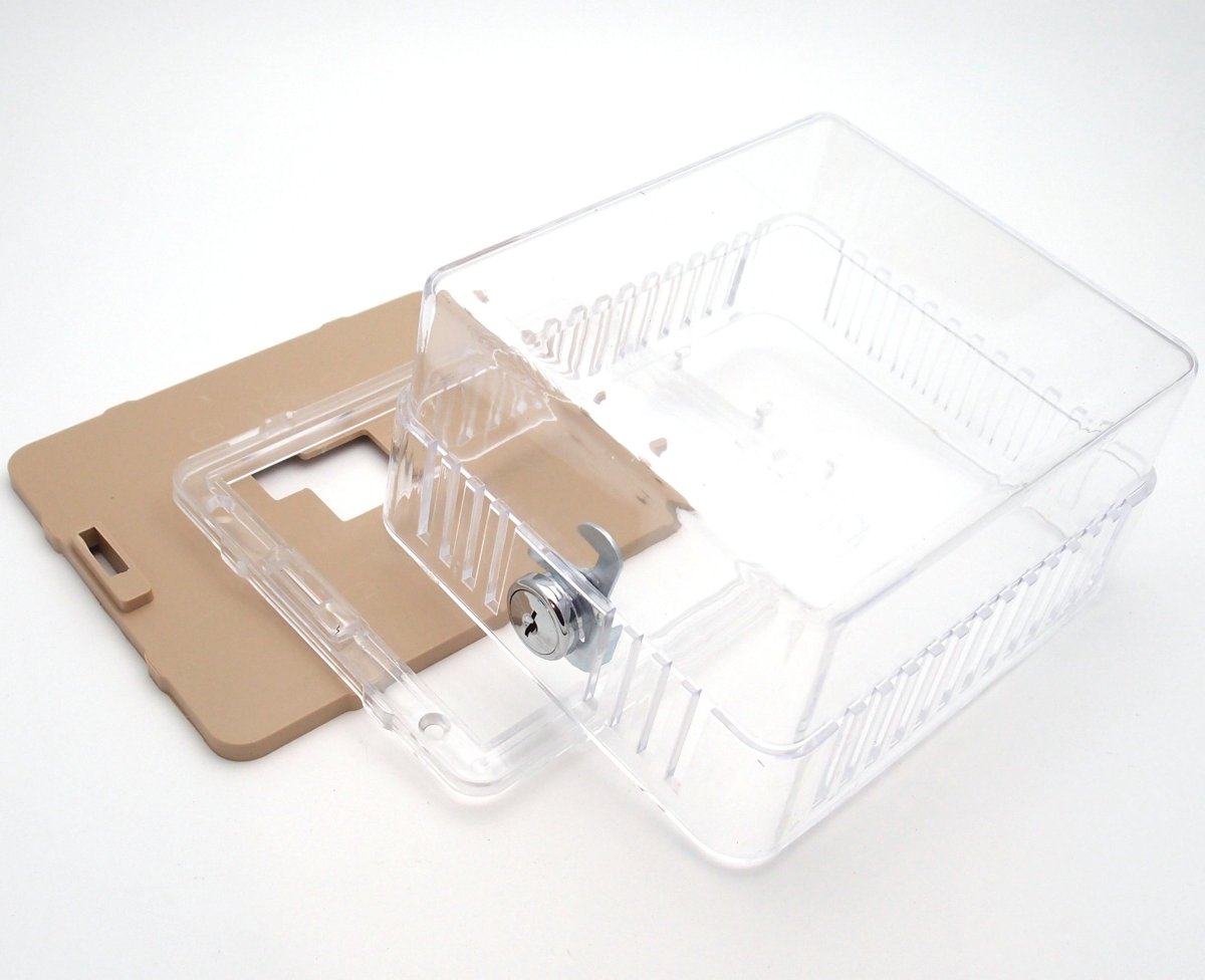 Clear Plastic Elite Thermostat Cover - Solid Base - 3 - 7/8" x 3 - 1/2" - HVAC PremiumF29 - 0225