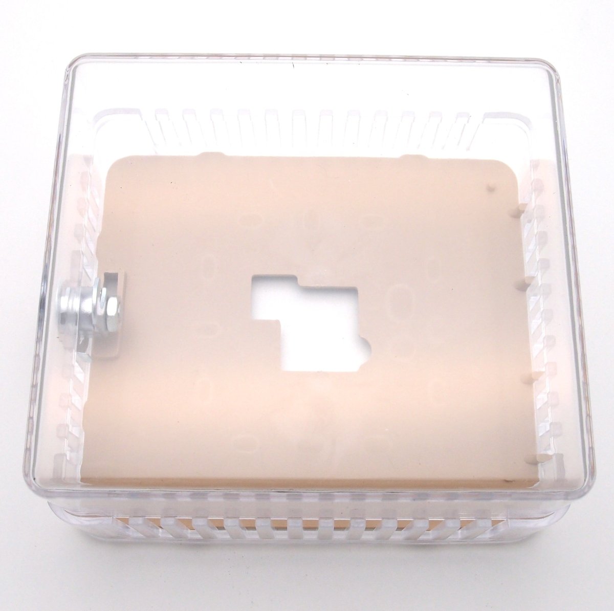 Clear Plastic Elite Thermostat Cover - Solid Base - 3 - 7/8" x 3 - 1/2" - HVAC PremiumF29 - 0225