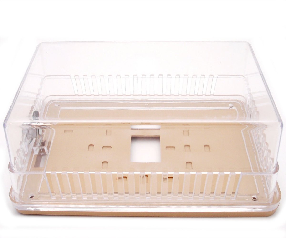 Clear Plastic Thermostat Guard - See Thru - Solid Base - 8.25" x 5.37" - Extra Large - With Lock & Key - HVAC PremiumF29 - 0198 FBA