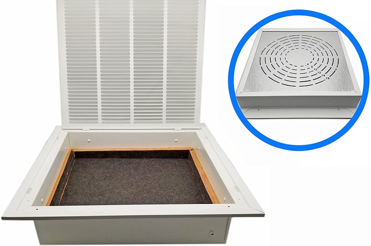 Return Air Filter Grille with Plenum Box - 24 x 24 T - Bar Lay - in Drop Ceiling - HVAC PremiumUSR - 1420F