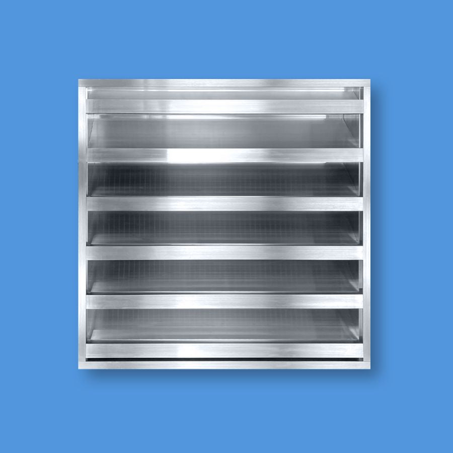 4" Drainable Stationary Louver w/ Channel Frame