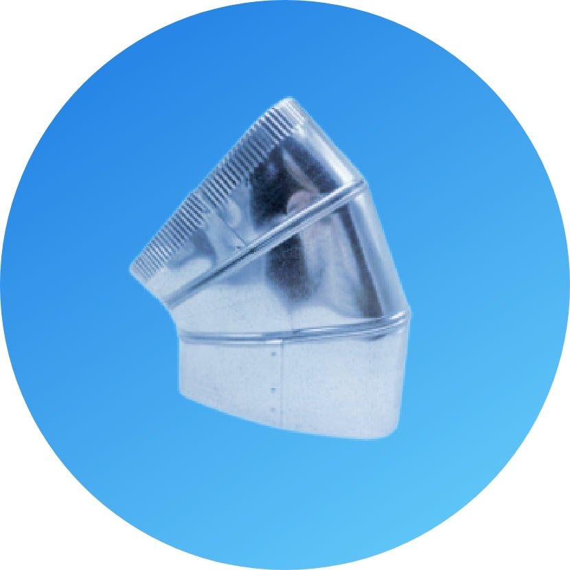 Oval Flat 45-Degree Elbow - HVAC Premium