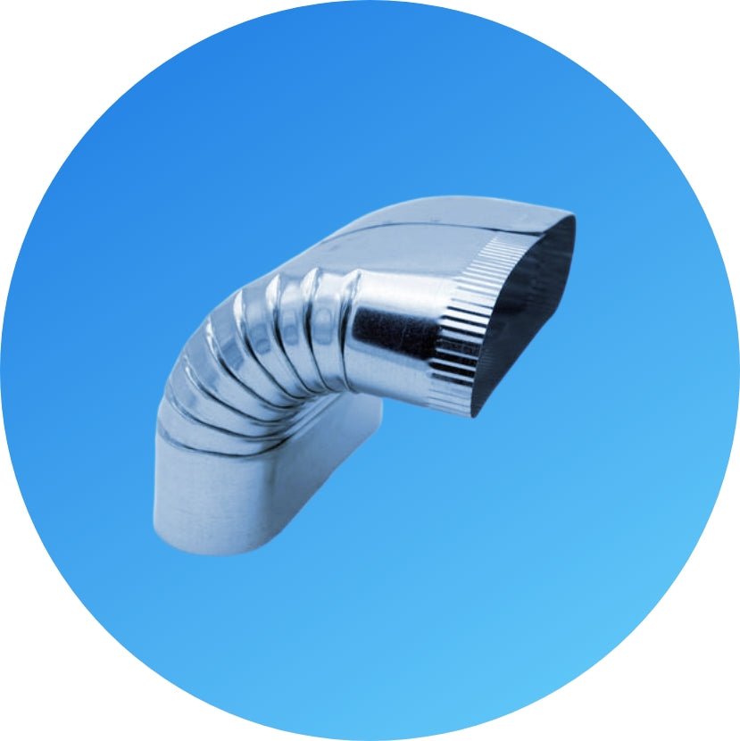 Sheet Metal /Oval Vertical 90-Degree Elbow - HVAC Premium