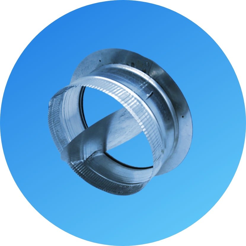 Sheet Metal / Stick on Collar Duct With Damper - HVAC Premium