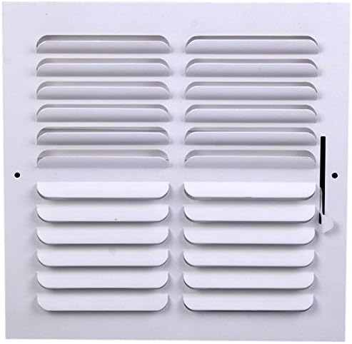 10" X 10" [Duct Opening] 2 - Way Vertical Fixed Curved Blade Air Supply Diffuser Register Vent Cover Grille [Outer Dimensions: 11.75"W X 11.75"H] - HVAC PremiumCB1010W2V HP