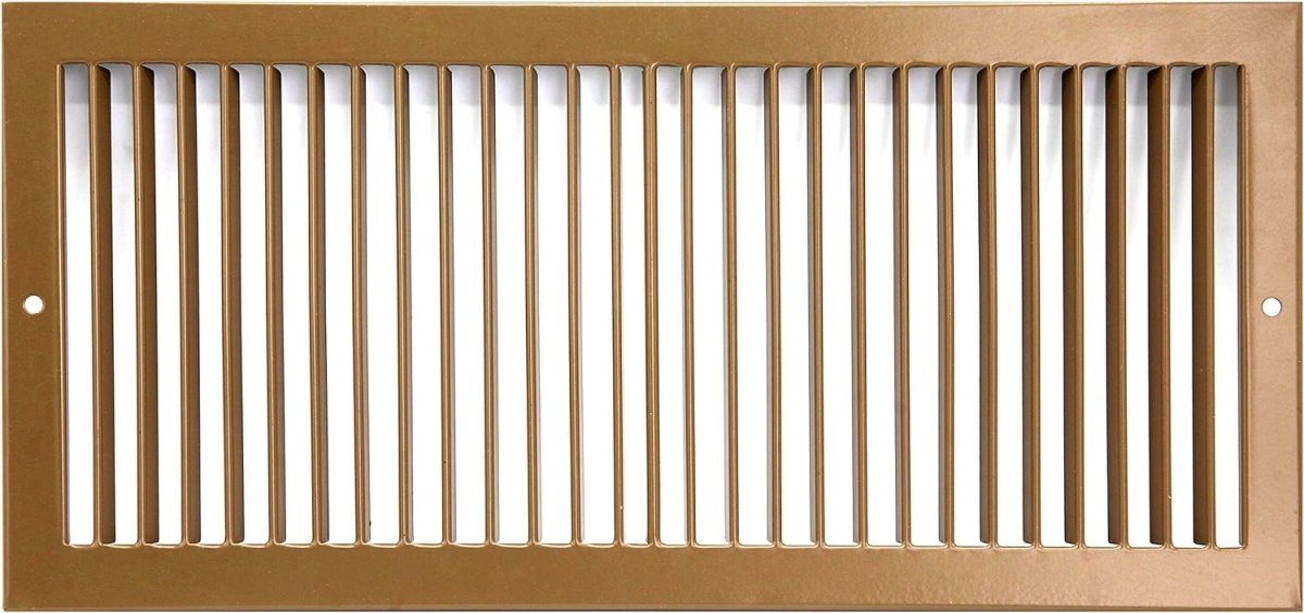 10" X 6" Toe Kick Grille - HVAC Vent Cover [Outer Dimensions: 11.5 X 7.5] - Brown - HVAC PremiumTSG610B - 1