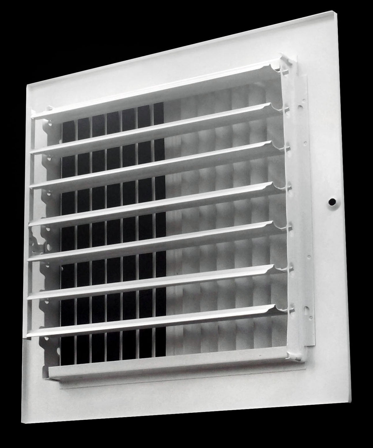 10&quot; X 10&quot; 2-Way Vertical AIR SUPPLY GRILLE - DUCT COVER &amp; DIFFUSER - Flat Stamped Face - White [Outer Dimensions: 11.75&quot;w X 11.75&quot;h]