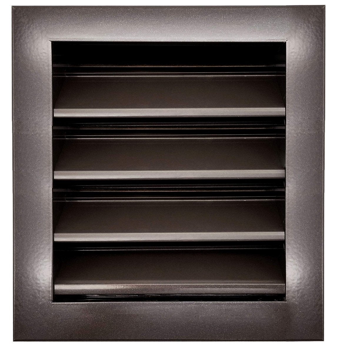 10"w X 10"h Aluminum Exterior Gable Louver Vent for Walls & Crawlspace - Weather - Resistant Air Grille with Screen Mesh - Brown [Outer Dimensions 11.75"w x 11.75"h] - HVAC PremiumLO1010 BR