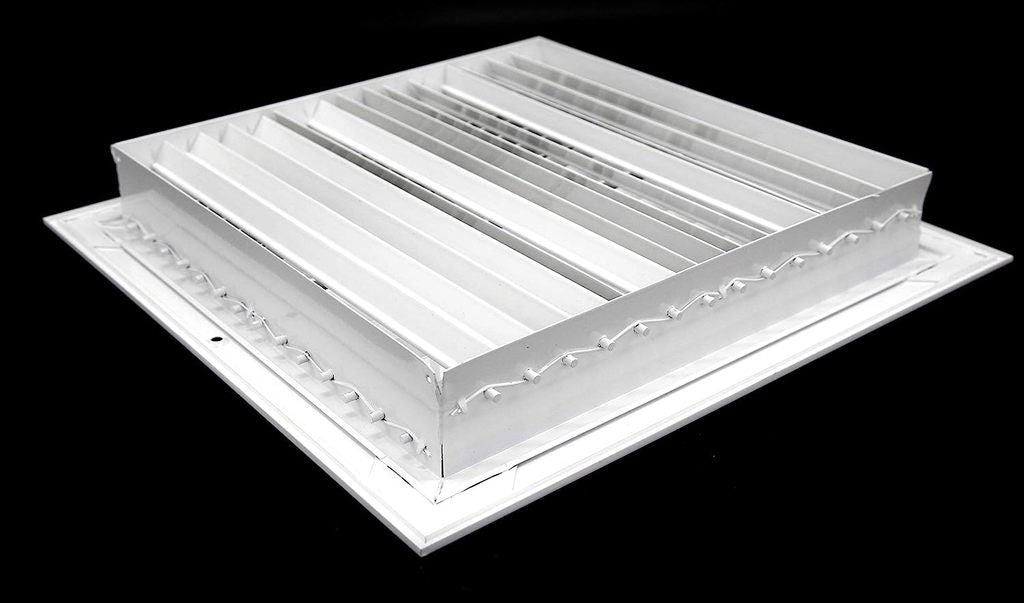 10&quot;W X 10&quot;H [Duct Opening] Aluminum Double Deflection Adjustable Air Supply HVAC Diffuser - [Outer Dimensions: 11.6&quot;W X 11.6&quot;H] - HVAC PremiumDDAG - A - 1010