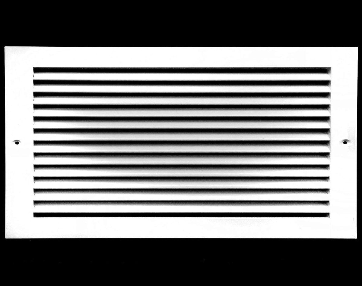 10"W X 4"H [Duct Opening] ALUMINUM RETURN GRILLE - EASY AIR FLOW - LINEAR BAR GRILLES [OUTER DIMENSIONS: 11.875"W X 5.875"H] - HVAC PremiumRG104AL