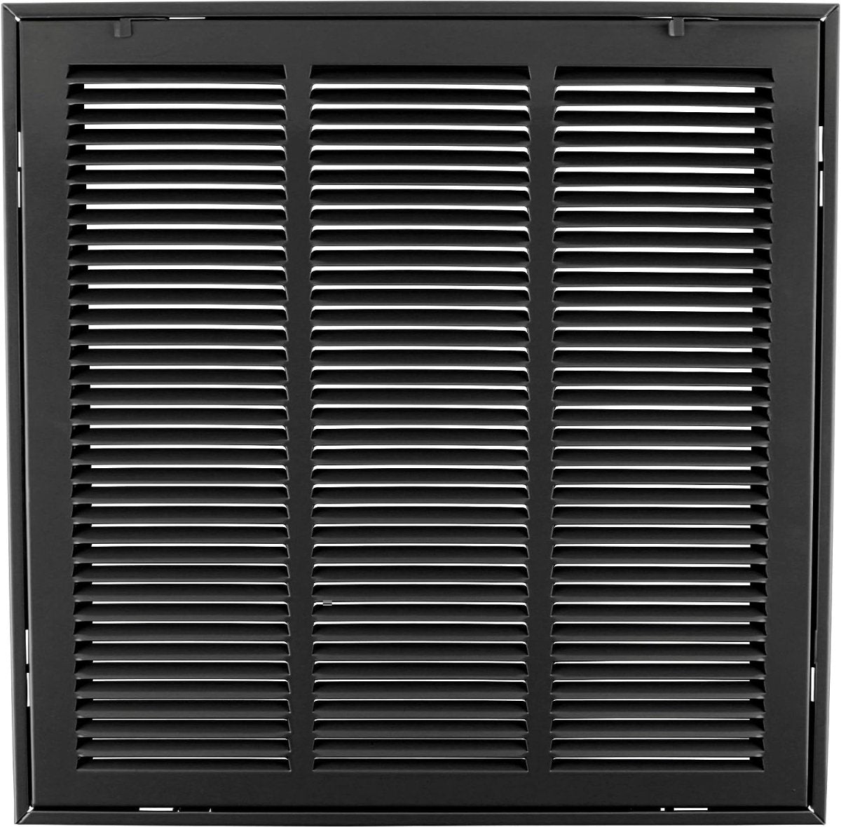 12" X 12" Steel Return Air Filter Grille for 1" Filter - Removable Frame - Black - [Outer Dimensions: 14 5/8" X 14 5/8"] - HVAC PremiumRFG1212 Black HP
