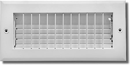 12" X 4" ADJUSTABLE AIR SUPPLY DIFFUSER - HVAC Vent Duct Cover Sidewall or Ceiling - HVAC PremiumSV124WALREG FBA
