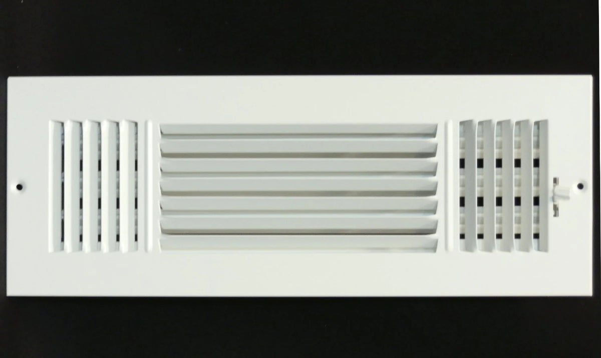 20&quot; X 6&quot; 3-Way AIR SUPPLY GRILLE - DUCT COVER &amp; DIFFUSER - Flat Stamped Face