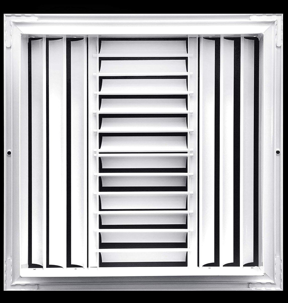 12&quot;W X 12&quot;H [Duct Opening] 4 - Way Aluminum Curved Blade Adjustable Air Supply HVAC Diffuser [Outer Dimensions: 13.75&quot;W X 13.75&quot;H] - HVAC PremiumCADJB4 - C - 1212