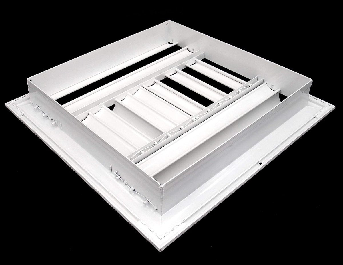 12&quot;W X 12&quot;H [Duct Opening] 4 - Way Aluminum Curved Blade Adjustable Air Supply HVAC Diffuser [Outer Dimensions: 13.75&quot;W X 13.75&quot;H] - HVAC PremiumCADJB4 - C - 1212