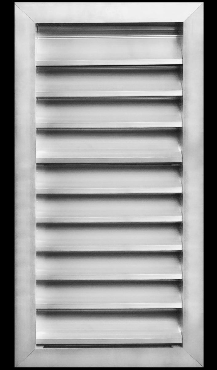 12"w X 24"h Aluminum Exterior Gable Louver Vent for Walls & Crawlspace - Weather - Resistant Air Grille with Screen Mesh - [Outer Dimensions 13.75"w x 25.75"h] - HVAC PremiumLO1224 - 1