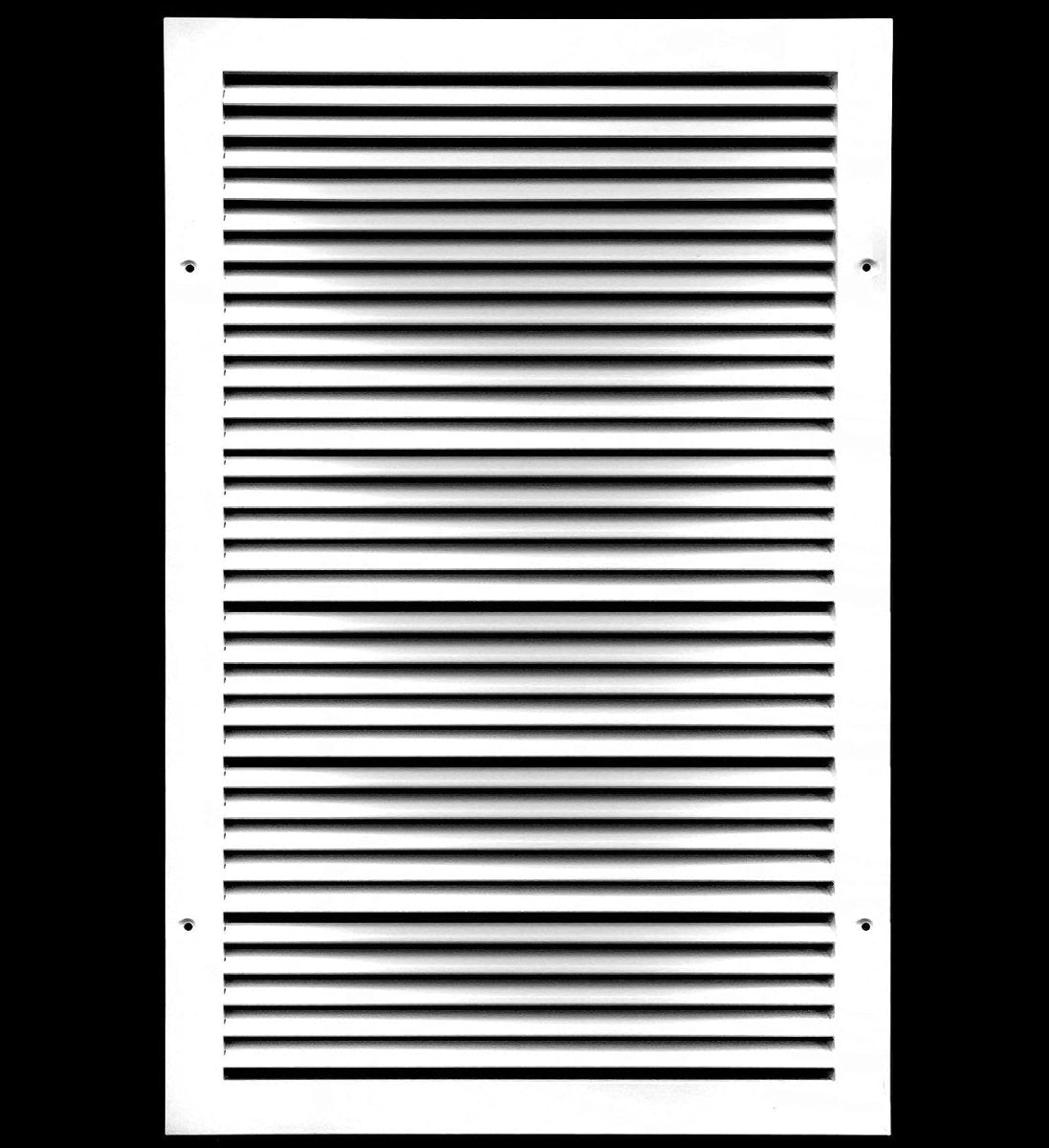 12"W X 24"H [Duct Opening] ALUMINUM RETURN GRILLE - EASY AIR FLOW - LINEAR BAR GRILLES [OUTER DIMENSIONS: 13.875"W X 25.875"H] - HVAC PremiumRG1224AL