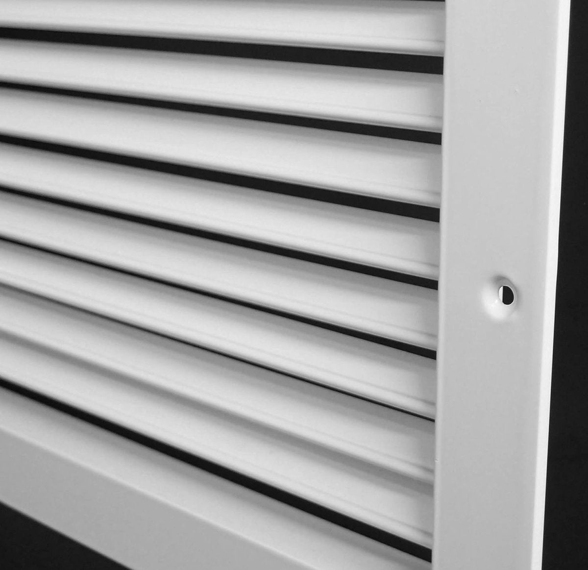 12&quot;w X 8&quot;h Aluminum Adjustable Return/Supply HVAC Air Grille - Full Control Horizontal Airflow Direction - HVAC PremiumRGADJ - 128 - HP