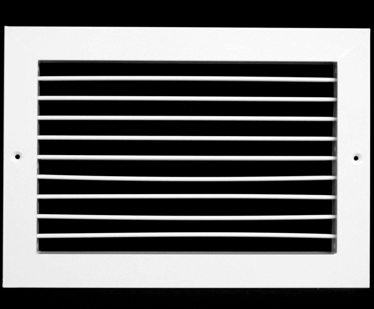 12&quot;w X 8&quot;h Aluminum Adjustable Return/Supply HVAC Air Grille - Full Control Horizontal Airflow Direction - HVAC PremiumRGADJ - 128 - HP